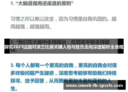 探究2023法国对波兰比赛关键人物与胜负走向深度解析全景观 探究2023法国对波兰比赛关键人物与胜负走向深度解析全景观